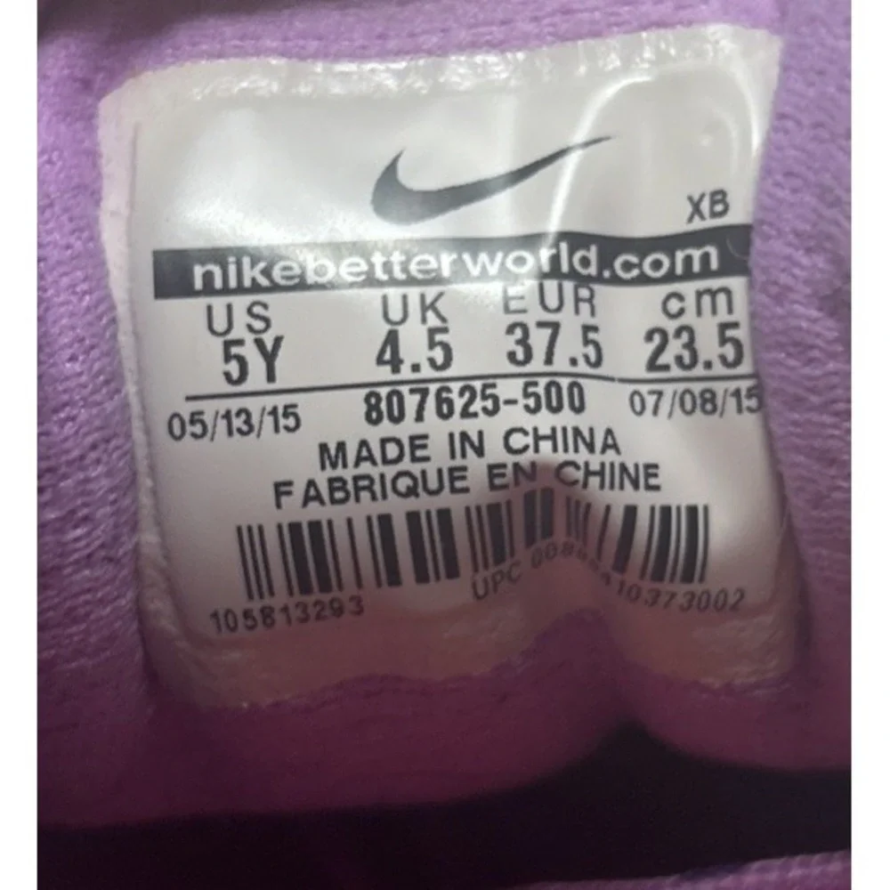 Nike Girl's Flex Run 'Lava Glow' Running Shoe‎ (GS) Size 5Y Purple/Orange